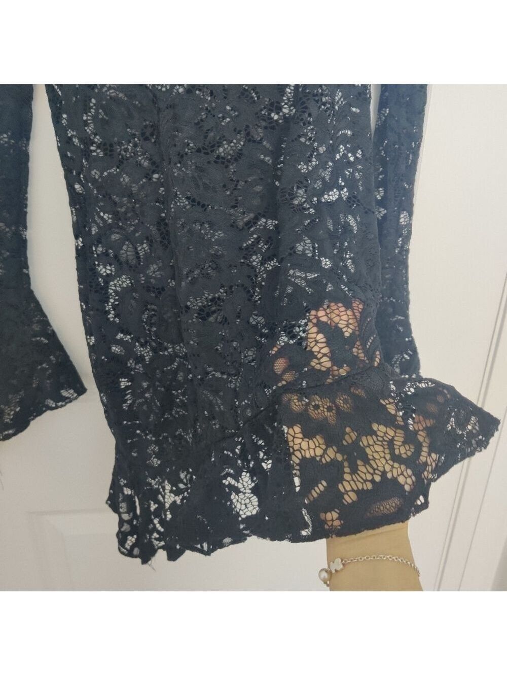 Fashion Nova Brynn Black Lace Mini Dress L | Sheer Coquette Siren Core Vacation - Picture 5 of 8